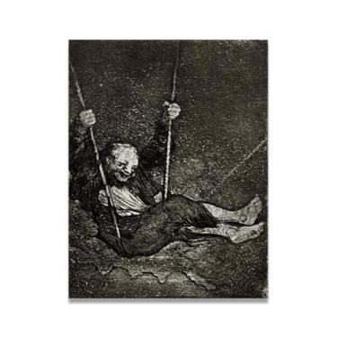 Imagem de LKXGRRSFG Old SwingingFrancisco De Goya Impressão em tela romântica espanhola - Obra-prima do influente pintor romântico 69,8 x 96 cm sem moldura