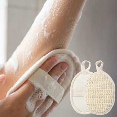 Imagem de Esponja de bucha natural, 2 peças de esponja de banho para chuveiro, luffa esfoliante de banho para mulheres e homens