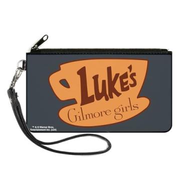 Imagem de Buckle-Down Carteira Warner Bros. Entertainment Inc. Zip Around Wallet, Gilmore Girls Lukes Coffee Cup Icon Gray Browns, lona, Preto, LARGE