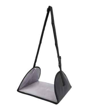 Imagem de SPYMINNPOO Rede para Pés de Avião, Apoio para Os Pés Ajustável Em Nylon para Viagens Aéreas, Escritório, Mesa e Carro (Preto)