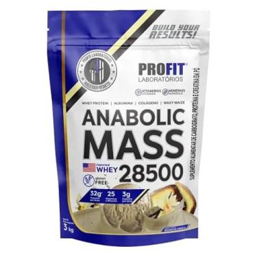Imagem de Suplemento em pó ProFit Laboratórios Anabolic Mass 28500 proteínas em sachê de 3kg (Baunilha)