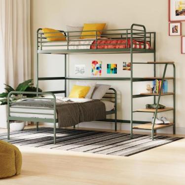 Imagem de Conjunto Cama Alta com Cama Solteiro Infantil / Juvenil Teko Casatema 