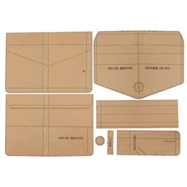 Imagem de Modelo de artesanato de couro acrílico Molde DIY durável premium para bolsa de ombro, acessórios para fabricação de acessórios práticos Kit de ferramentas para marcenaria 7 peças