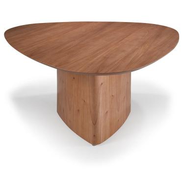 Imagem de Mesa De Jantar Triangular De Madeira Taylor 130cm Cappuccino