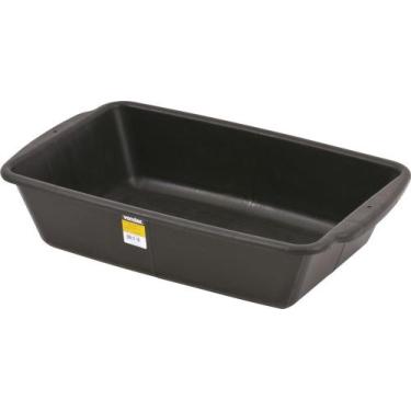 Imagem de Caixa plástica p/ massa 20 litros 61x38x14cm preta Vonder