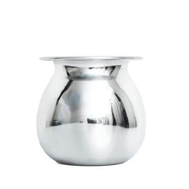 Imagem de Lota de aço inoxidável de 630 ml – Pote de água indiano tradicional e Pooja Kalash, jarro multiuso para Dahi, Lassi, leite, durável, à prova de ferrugem, utensílio de cozinha fácil de limpar