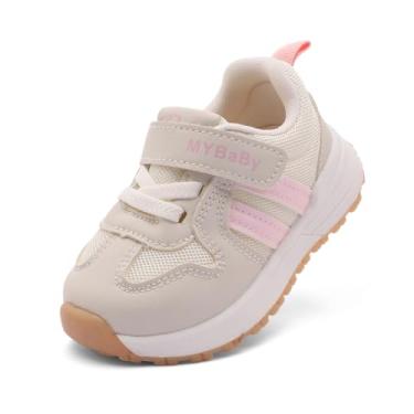 Imagem de Sapatos de bebê infantil meninos meninas tênis de caminhada malha respirável leve tênis para primeiros caminhantes 9 12 18 21 24 meses, Rosa - 1, 15-18 Months Toddler