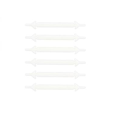 Imagem de Cadarço de silicone tenis infantil criança adulto corrida 12 peças (branco)