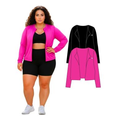 Imagem de Kit 2 Casacos Camisas Sem Zíper Proteção UV FPU50 Feminino Plus Size-Feminino