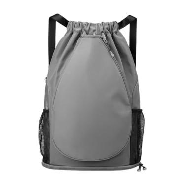 Imagem de Fenteer Mochila para tênis, bolsa para raquete de badminton, mochila esportiva, bolsa para raquete de tênis e futebol, Cinza