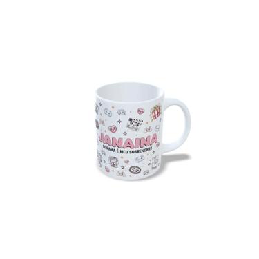 Imagem de Caneca de Cerâmica Personalizada Amanda, Tema Dorama, Branca com Ilustração Kawaii, 325ml (j)