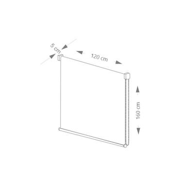 Imagem de Persiana Rolo Translúcida Creme 120 L X 160 A Cm Cortina