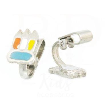 Imagem de Bp Brinco De Pressão Infantil Lapis Colorido Dourado - Bp Kids