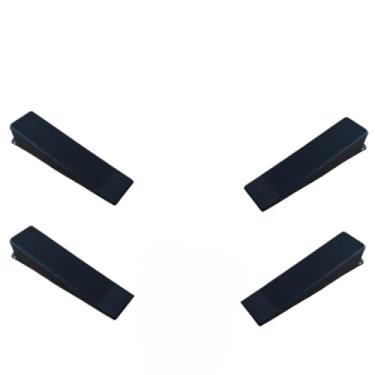 Imagem de Segura Porta Discreto - Aparador e Calço Cunha para Fixação Prática de Portas(4 Black Plástico Resistente)