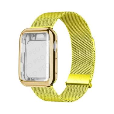 Imagem de Pulseira De Metal Com Fecho Magnético Para Apple Watch, 45mm 44mm 38mm