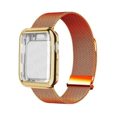 Imagem de Pulseira De Metal Com Fecho Magnético Para Apple Watch, 45mm 44mm 38mm
