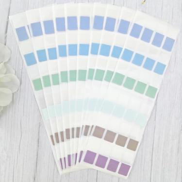 Imagem de 240 abas adesivas de índice, abas adesivas coloridas para cadernos, abas de página graváveis e reposicionáveis, marcadores de página para notebooks, classificação de arquivos (2,5 cm)