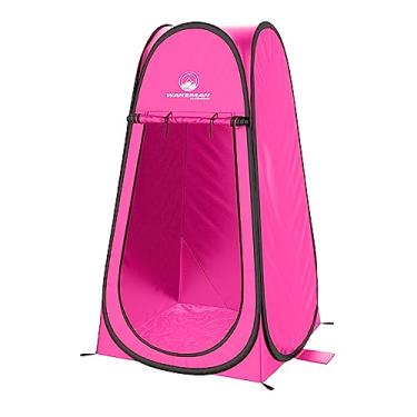 Imagem de Pod pop-up – Barraca de chuveiro instantânea, camarim ou vaso sanitário portátil com bolsa de transporte para acampamento, praia ou porta traseira da Wakeman Outdoors (rosa)