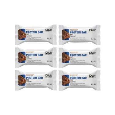 Imagem de Kit 6 barra de proteina 10g proteina chocolate e avela 30g dux