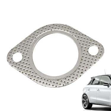 Imagem de Parafuso Junta de Escape - Junta de Interface de 2 Parafusos de Alta Temperatura - Almofada de vedação de aço inoxidável Peças de automóveis para modificação de tubos de escape e tubo inferior para ca