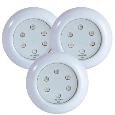 Imagem de Kit 3 Refletores Led 9w RGB ABS para Iluminação Piscina - Hidraled