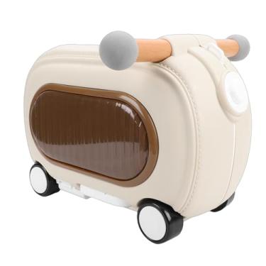 Imagem de Luqeeg Ride on Luggage, Multi Modos Anti Tipping over 20l Ride on Toddler Rolling Suitcase with Wheels & Lights Mochila com rodinhas para bordo de viagem 46 x 21 x 30 cm (Bege)