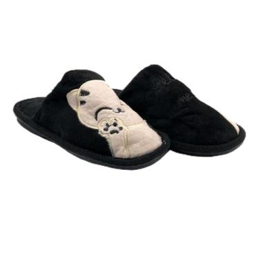 Imagem de Pantufa Gatinho Infantil Preto Tam. 30/31