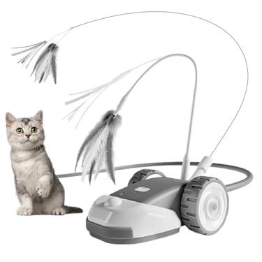 Imagem de Brinquedo automático para gatos | Ativado por toque com varinha - Brinquedos eletrônicos automáticos para gatos, para gatinhos, enriquecimento, tédio, exercício, estimulação mental, caça