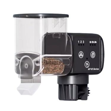 Imagem de Alimentador de aquário, alimentador automático de peixes, à prova d'água, inteligente, recarregável, dispensador automático preciso para tartarugas, férias, lagoa, alimentação, vegetais