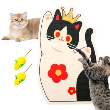 Imagem de Almofada para arranhar gatos | Almofada adesiva vertical para arranhar para gatos | Protetor de parede para móveis, suprimentos para animais de estimação, para carpete, sofá, gatinho, enriquecimento