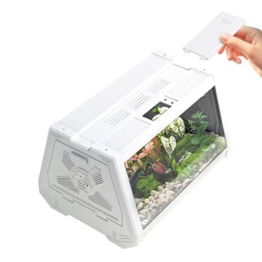 Imagem de Compartimento para répteis, tanque de dragão barbudo | Cercadinho de ventilação para alimentação de aquário portátil à prova de fuga para aranha animal, cobra, caracóis, sapos, tartaruga