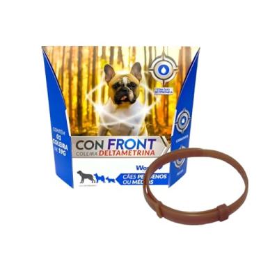 Imagem de Coleira Con Front Deltametrina World Antipulgas Carrapatos Para Cães Proteção Prolongada Segura P