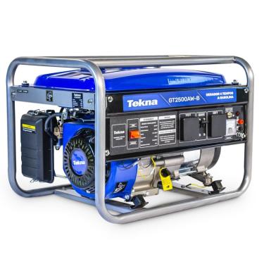 Imagem de Gerador a Gasolina Tekna GT2500AW – 2.200W, Bivolt 127V/220V, Motor 4 Tempos 163cc, AVR, Voltímetro e Carregador de Bateria