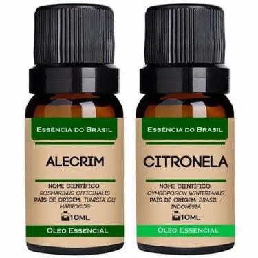 Imagem de Kit 2 Óleos Essenciais 10Ml - Alecrim + Citronela - Essencia Brasil