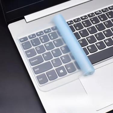 Imagem de Película universal para teclado de 2 peças – capa de silicone à prova d'água para laptops de 12 a 14 polegadas - azul