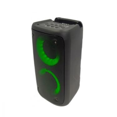 Imagem de Caixa de Som Bluetooth Potente | LED Colorido | Entrada Microfone P10 | 2x5W | Rádio FM | USB, P2, Cartão de Memória | Bateria 2400mAh | Ideal para Karaokê, Reuniões e Diversão