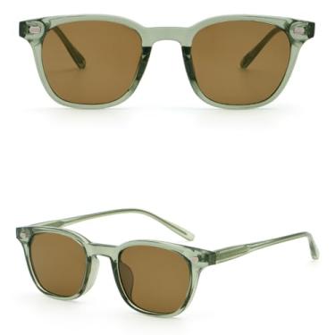 Imagem de VFDHN Óculos de Sol UV400 Fashion Masculino CP Acetato Polarizado Feminino Marrom Verde (5)