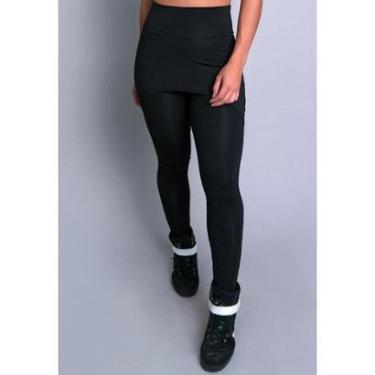 Imagem de Calça Legging Suplex Saia Tapa Bumbum Estampada Cintura Alta Fitness Mvb Modas-Feminino