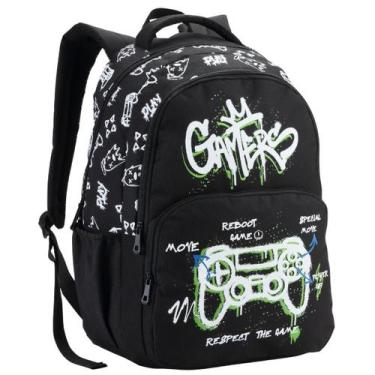 Imagem de Mochila de Costas Design Gamer Escolar Juvenil para Criança Material R