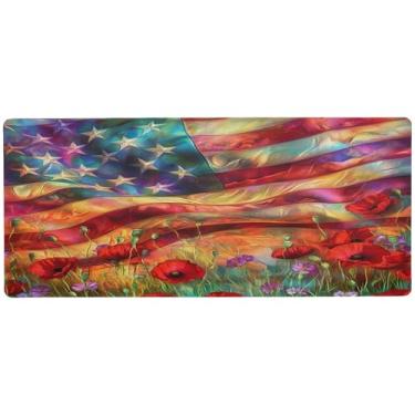 Imagem de SEHANY Tapete de mouse grande com bandeira americana, 90 x 39,9 cm, antiderrapante, para jogos, base de borracha de 3 mm, protetor de mesa, laptop, mesa para jogadores, desktop, escritório e casa