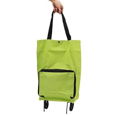 Imagem de RiToEasysports Carrinho de Compras, Bolsa de Tecido Com Rodas Dobrável Com Grande Capacidade para Compras, Viagens e Uso Diário, Lona Durável e Construção Em Aço Inoxidável (#11)