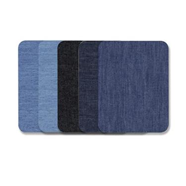 Imagem de Parches de Jeans Algodão Premium para Costurar com Ferro Kit Reparo Calças sem Costura Assortidos e Decoração Fácil Aplicar Lavável