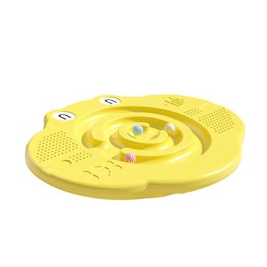 Imagem de simhoa Prancha de Equilíbrio Infantil com Bola de Equilíbrio para Exercícios e Exercícios Sensoriais - Ideal para Crianças de 3 a 12 Anos - Parque, Amarelo
