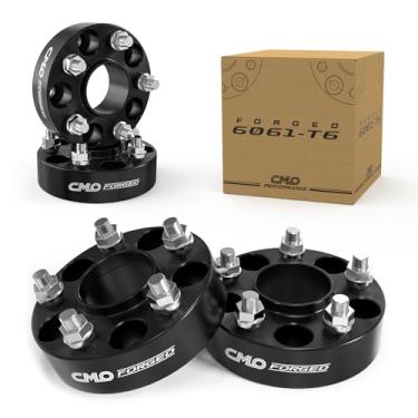 Imagem de Customadeonly Espaçador de roda Hubcentric 3.8 cm 5x127 forjado preto para Jeep Wrangler 2007-2017 (com 1/2-20 parafusos apenas) Commander 2006-2010, Grand Cherokee 1999-2010 (4 peças 71,5 mm 1/2-20