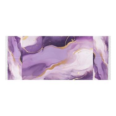 Imagem de Wassud Capas de lavadora e secadora de mármore violeta dourado, protetor de lavadora com sacos de armazenamento, capa de geladeira à prova de poeira com bolsos para lavanderia doméstica, cozinha, 120