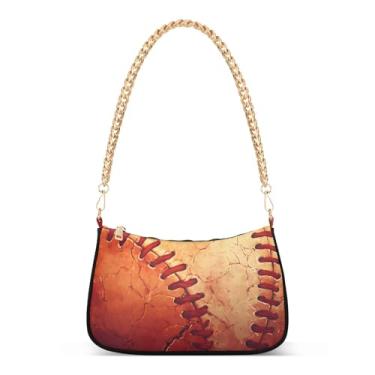Imagem de CEBUGI Bolsas transversais femininas bolsa de ombro bolsas de beisebol elegante bolsa clutch com alça de corrente