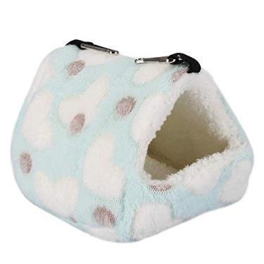 Imagem de AYNEFY Inverno Quente Macio Pet Rede Gaiola Casa para Hamster Dormir Ninho Pet Cama Esteira (22 * 21)