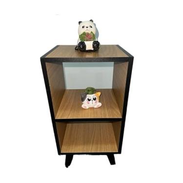 Imagem de Mesa De Cabeceira Com Nicho E Pernas Vintage(Freijo mel c/preto)