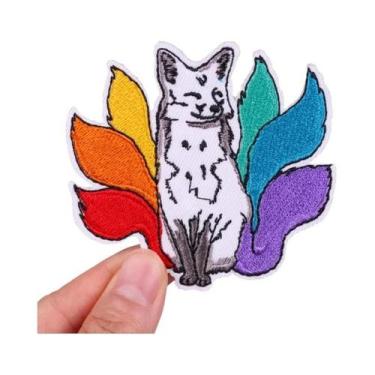 Imagem de Patch Bordado De Raposa E Ovelha Estilo Punk Para Aplicar Em Roupas E 