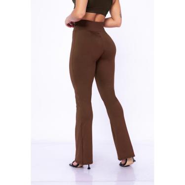 Imagem de Calça Flare Bailarina suplex boca De Sino cintura Alta WOLFOX-Feminino